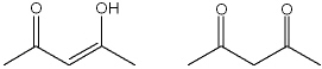 What is the relationship between the following two structures?   A)  tautomers B)  constitutional isomers, but not tautomers C)  resonance structures D)  stereoisomers