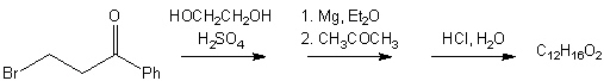 What is the major organic product obtained from the following sequence of reactions?  