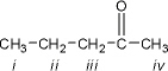 Which of the protons in the following molecule appear at the highest d-value in the <sup>1</sup>H NMR spectrum?   A)  i B)  ii C)  iii D)  iv
