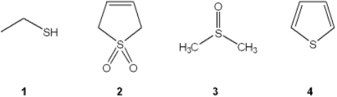 Which of the following are thiols?   A)  only 1 B)  only 1 and 4 C)  only 2 and 3 D)  1, 2, 3 and 4