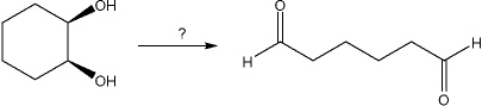 What is the best choice of reagent to perform the following transformation?   A)  PCC B)  HIO<sub>4</sub> C)  CrO<sub>3</sub> D)  NaOH