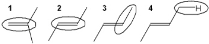 Which of the circled bonds is the strongest?   A)  1 B)  2 C)  3 D)  4