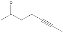Circle all of the sp hybridized atoms in the following molecular structure.   