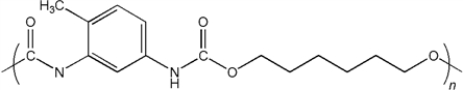 What type of polymer is shown?   A)  polyamide B)  polyurea C)  polyurethane D)  polyamine