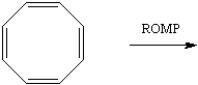 Provide the structure of polyacetylene that is formed by ring-opening metathesis polymerization of 1,3,5,7-cyclooctatetraene.  
