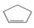 Which of the following cycloalkenes is least reactive toward ROMP? A)    B)    C)    D)   