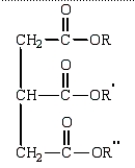 The general formula for a fat or oil is shown below.  
