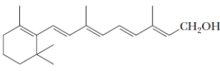 Identify the given structure. ​   A)  Retinol B)  Vitamin E C)  Thiamine D)  Riboflavin