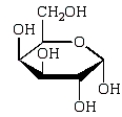 Consider the structure shown below.   The Haworth projection formula for the pyranose form of β-D-galactose is given below.  