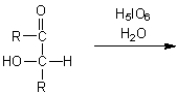 What are the two major organic products obtained from treatment of an α-hydroxyketone with periodic acid in water?  