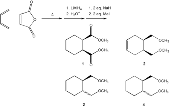 What is the major organic product of the following sequence of reactions?   A)  1 B)  2 C)  3 D)  4
