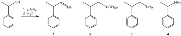 What is the major organic product obtained from the following reaction?   A)  1 B)  2 C)  3 D)  4
