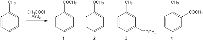 What is the major organic product obtained from the following reaction?   A)  1 B)  2 C)  3 D)  4