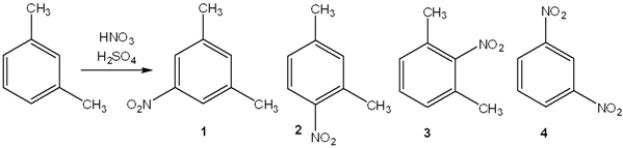 What is the major organic product obtained from the following reaction?   A)  1 B)  2 C)  3 D)  4