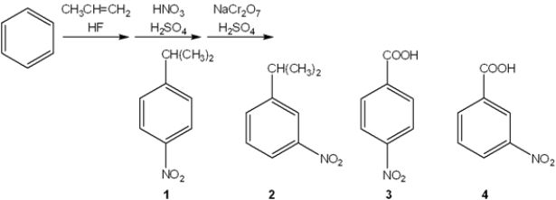 What is the major organic product obtained from the following sequence of reactions?   A)  1 B)  2 C)  3 D)  4
