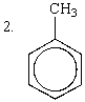 Consider the following compounds.         Use the number of the compound to answer the following question. Place the number in the blank provided. -The compound that is the most reactive to nitration is ______.