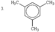 Consider the following compounds.         Use the number of the compound to answer the following question. Place the number in the blank provided. -The compound that is the most reactive to nitration is ______.