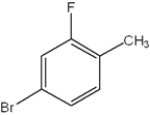 What is the IUPAC name of the following compound?   A)  1-bromo-2-fluoro-4-toluene B)  4-bromo-2-fluorotoluene C)  2-bromo-4-fluorophenol D)  4-bromo-2-fluoroxylene