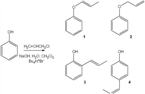 What is the major organic product obtained from the following reaction?   A)  1 B)  2 C)  3 D)  4