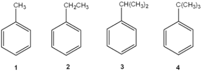 Which of the following does not undergo oxidation in the presence of H<sub>2</sub>CrO<sub>4</sub>?   A)  1 B)  2 C)  3 D)  4