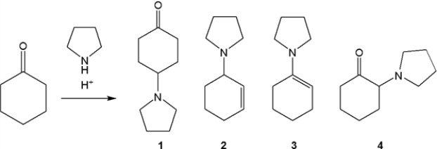 <strong>What is the major organic product obtained from the following reaction? </strong> A) 1 B) 2 C) 3 D) 4