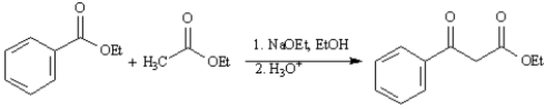 Consider the following types of reactions: 1. aldol condensation 2. Claisen condensation 3. Robinson annulation 4. Dieckmann condensation 5. Michael reaction  -Classify the following reactions by placing the appropriate number in the blank. _______  