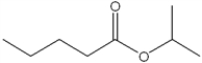 What is the IUPAC name of the following compound?   A)  butyl isopropanoate B)  isopropyl pentanoate C)  pentanoyl isopropane D)  isopropyloxybutanal