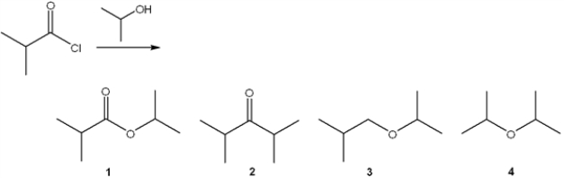 What is the major organic product obtained from the following reaction?   A)  1 B)  2 C)  3 D)  4