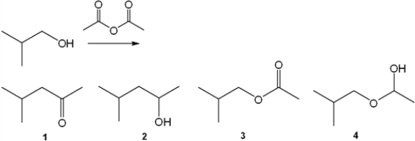 What is the major organic product obtained from the following reaction?   A)  1 B)  2 C)  3 D)  4
