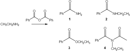 What is the major organic product obtained from the following reaction?   A)  1 B)  2 C)  3 D)  4