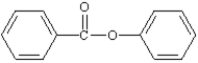 The correct name of the following structure is phenyl benzoate.  