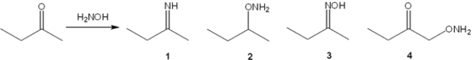 What is the major organic product obtained from the following reaction?   A)  1 B)  2 C)  3 D)  4