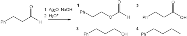 What is the major organic product obtained from the following reaction?   A)  1 B)  2 C)  3 D)  4