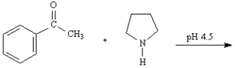 The product of the following reaction would be an imine.  