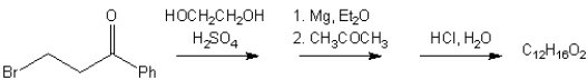 What is the major organic product obtained from the following sequence of reactions?  