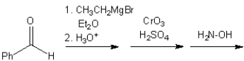 What is the major organic product obtained from the following sequence of reactions?  