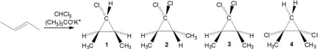What is the major organic product obtained from the following reaction?   A)  1 B)  2 C)  3 D)  4