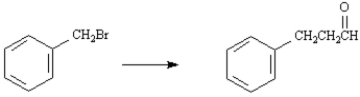 Consider the following conversion.   Use this reacton to answer the following questions. -The first step in this conversion would be reaction with: A)  Mg/ether B)  PCC C)  oxirane