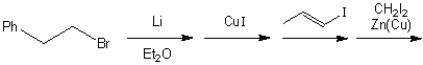 What is the major organic product obtained from the following sequence of reactions?  