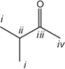 Which of the carbon atoms in the following molecule appears furthest downfield in the <sup>13</sup>C NMR spectrum?   A)  i B)  ii C)  iii D)  iv