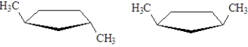 The region of the IR spectrum between 1500 - 400 cm<sup>-1</sup> would be significantly different for the following two substances?  