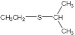 What is the IUPAC name of the following compound?   A)  ethyl isopropyl thiol B)  2-ethylsulfanylpropane C)  ethyl isopropyl disulfide D)  isopropylsufanylethane