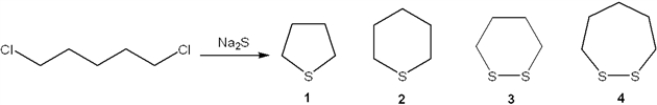 What is the major organic product obtained from the following reaction?   A)  1 B)  2 C)  3 D)  4