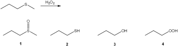 What is the major organic product obtained from the following reaction?   A)  1 B)  2 C)  3 D)  4