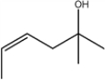 What is the IUPAC name of the following compound?   A)  (E) -5-methyl-2-hexen-5-ol B)  (Z) -5-methyl-2-hexen-5-ol C)  (E) -2-methyl-4-hexen-2-ol D)  (Z) -2-methyl-4-hexen-2-ol