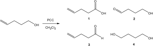 What is the major organic product obtained from the following reaction?   A)  1 B)  2 C)  3 D)  4