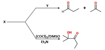 Identify  X  and  Y  in the following reaction. ​   A)  X is 4-methylpentane-3,4-diol, and Y is HIO<sub>4</sub>. B)  X is 3-methylpentane-2,3-diol, and Y is HIO<sub>3</sub>. C)  X is 2-methylpentane-2,3-diol, and Y is HIO<sub>4</sub>. D)  X is 2-methylpentane-2,3-diol, and Y is HIO<sub>3</sub>.