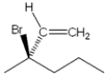 What is the IUPAC name of the following compound?   A)  (R) -2-bromo-2-vinylpentane B)  (S) -2-bromo-2-vinylpentane C)  (S) -3-bromo-3-propyl-1-butene D)  (R) -3-bromo-3-methyl-1-hexene