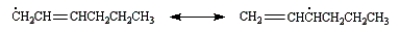 The major products of the reaction would be formed from the radical intermediate numbered _____ as shown below. 1.   2.  <div style=padding-top: 35px> 