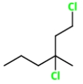 What is the IUPAC name of the following compound? ​   A)  1,3-dichloro-3-methylhexane B)  3-methyl-1,3-dichlorohexane C)  2-chloro-2-(1-chloroethyl) -hexane D)  2,4-dichloro-2-(n-propyl) butane